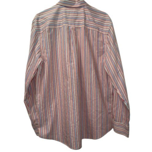 Eddie Bauer Men’s Wrinkle Resistant Striped Button Down Long Sleeve Shirt Medium - Picture 2 of 6